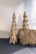 クリスマスツリー 木製 木片 ハンドメイド 床置き 大型 オブジェ 侘び寂び 上品 インテリア 飾り付け