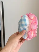 可愛らしい高級バスボール【泡立ち良好・両面使用可・フック付き】