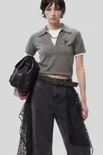 女学院風の襟付きニットセーター【重ね着風デザイン・長袖】