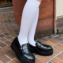 ヴィンテージ風イギリス学院スタイルの女子用ローファーシューズ【日系JK制服対応】