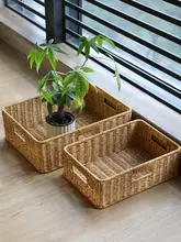 Kens ラタン風 テーブル収納バスケット【リビング用・整理整頓・お菓子収納】