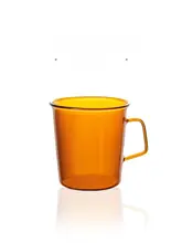 ハンドル付きガラスコーヒーカップ【耐熱・ホット/アイス両用・琥珀色】