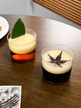 シンプルデザインのラテグラス【広口・ガラス製・冷飲用】