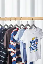 子供用植毛ハンガー【防滑デザイン・ピンクゴールドフック・滑りにくい】