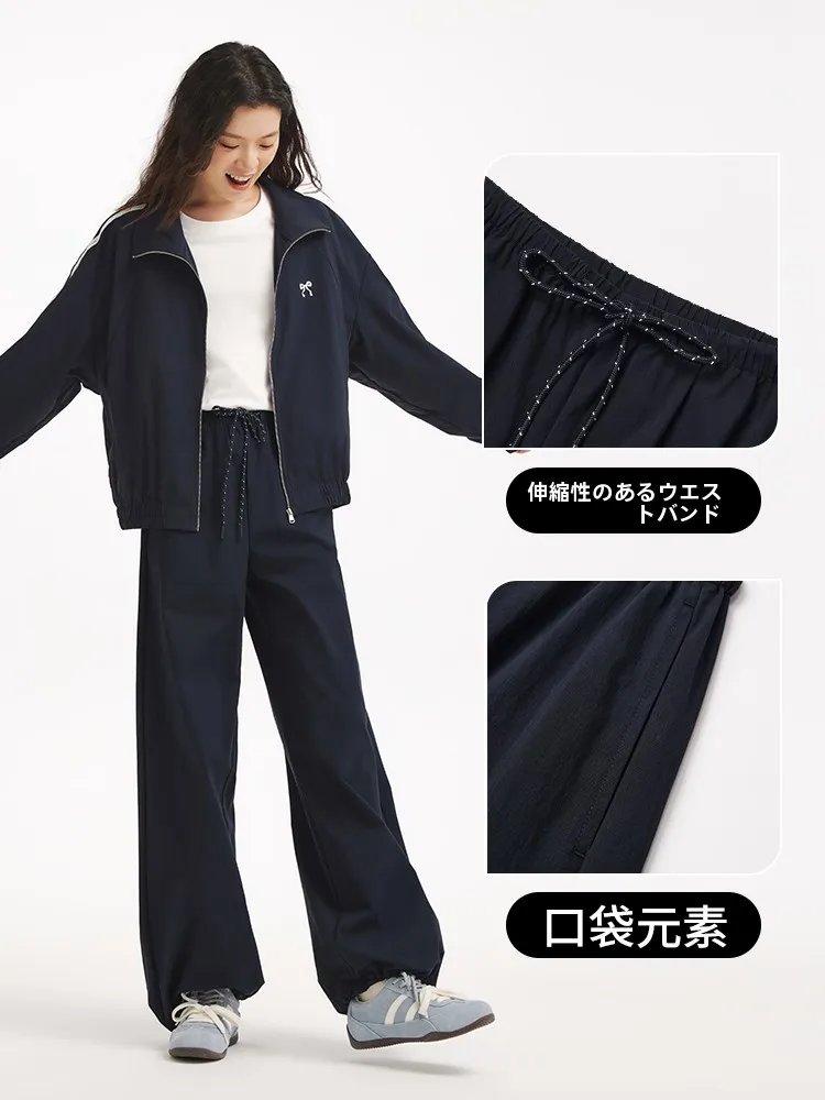 シンプルで快適な女性用ワイドレッグジョガーパンツの秋のコーディネートガイド