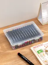 大容量文具収納ボックス【透明プラスチック・スケッチペン・マーカーペン・色鉛筆・水彩ペン・鉛筆用】