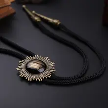 レトロ ブラック オニキス ボロタイ【デニムシャツ用・男性向けアクセサリー】