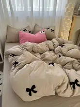 ウォッシュコットンタオル リボン 4点セット 1.8メートルの布団カバー シーツ