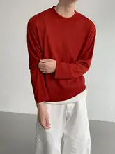 長袖Tシャツ メンズ クルーネック 白 ルーズフィット 防シワ加工 上質な肌触り カジュアル インナー 上品 おしゃれ