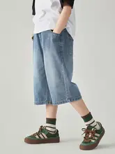 子供用デニムショートパンツ【夏用・ルーズフィット・ウォッシュ加工】（セットアップ対応）