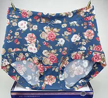 高腰デザイン 極上の柔らかさアイスシルクパンティ【印刷柄・大きいサイズ・平脚タイプ】（セットアップ対応）