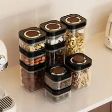 保存容器 ワンタッチ 密閉 防湿 穀物 乾物 スパイス 食品保存用 キッチン収納