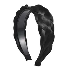 白髪隠し用ヘアバンドカチューシャ【幅広・編み込みデザイン・ボリュームアップ】