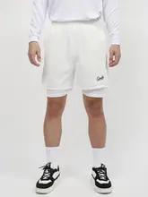 SLAMBLE メンズバスケットボールショートパンツ【夏用・トレーニング・ハーフパンツ・2重構造】