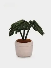 植物デザインの亀背竹の毛糸ぬいぐるみ【ギフト・誕生日にぴったり・インテリア装飾用】