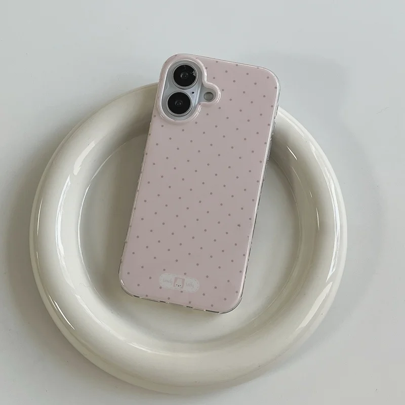向日葵モチーフのリトルポルカドットiPhoneケース：全機種対応で耐衝撃性とインスタ風デザインを実現