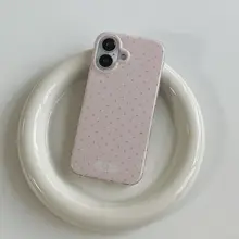向日葵モチーフのリトルポルカドットiPhoneケース【可愛い・耐衝撃・全機種対応】