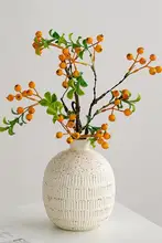 おしゃれな陶器製花瓶【インテリア・高級感・造花付き】