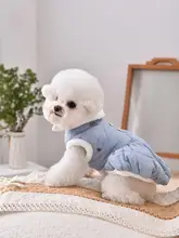 愛犬用プリンセスドレス【秋冬用・加絨・保温・リボン付き・リード対応】