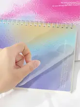 NOTE FOR ダブルフェイス型ノートブック【厚手・B5サイズ・ガラス透明・オレンジ色・収納可能】