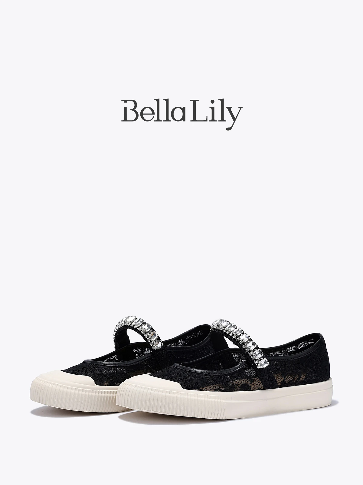 レースアップシューズ レディース 人気モデル：BellaLily 春の新作レースメリージェーンシューズ