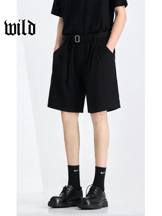 ハーフパンツ メンズ ストレッチ ドレープ ストレート ワイド きれいめ カジュアル 夏
