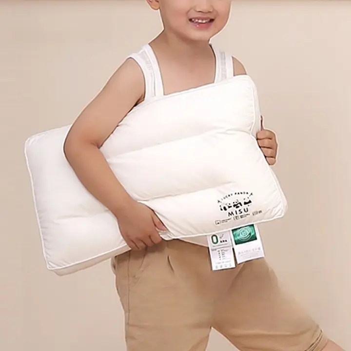 子供用枕【コットン製・首をサポートする設計・年齢を問わず使用可能】