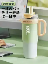 大容量 ステンレス保温ボトル【女性用・ティー・水分離・ストロー付き】