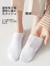 夏用薄手コットン船型ソックス【通気性・滑り止め・浅口】