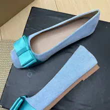 フラットバレリーナシューズ【バタフライリボン・春用・プレーンデザイン】（セットアップ対応）