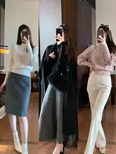 優雅な宮廷袖のカシミヤウールニット
