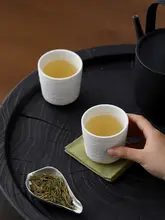 茶碗 一杯 お茶を楽しむ 陶器 白黒岩模様 功夫茶に最適