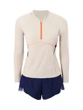 レディース 大きいサイズ スポーツ水着【長袖・日焼け防止・ゆったりフィット・平角パンツ】