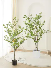 バイオニックプラント 大型ポット 室内装飾 木製擬似植物