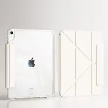 磁気吸着内蔵ペンケース付きiPad保護ケース【iPad11対応・アクリル製・防弯】