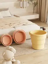 折りたたみ式プラスチックバケツ【持ち手付き・厚手・耐衝撃・蓋付き】