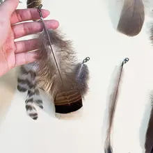 天然羽毛を使用した猫用おもちゃ【フェザー付き・猫じゃらし】
