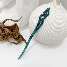 精巧な古典スタイルのヘアピン【酸化アセチル製・シンプルな古風デザイン・お団子ヘア用】