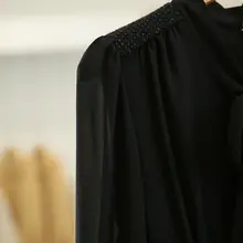 デザイン感漂う羊毛混紡のリボン付きドッキングワンピース（セットアップ対応）