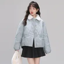 厚手ダイヤモンドキルトダウンコート【女性用・フード付き・暖かい】