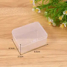 長方形透明PPプラスチック小物入れ【イヤフォンケース・アクセサリー収納用・仕切り付き】