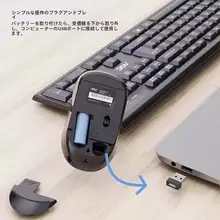 AOC KM402 ワイヤレスキーボード＆マウスセット【防水設計・ビジネス／家庭用】