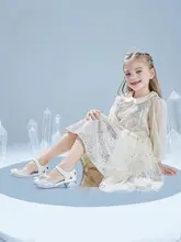 女の子用水晶ドレスシューズ【柔らかなソール・水晶装飾・学校行事用】