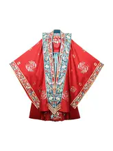 刺繍入りの婚礼用漢服【華やかなデザイン・二重仕立て・着物スタイル】（セットアップ対応）