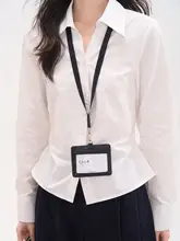 洗練されたデザイン！長袖サッシュ付きウエストフィットシャツ
