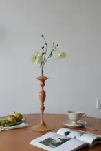 実木製フラワーベース【フレンチ風・レトロ・新中式・インテリア装飾用】