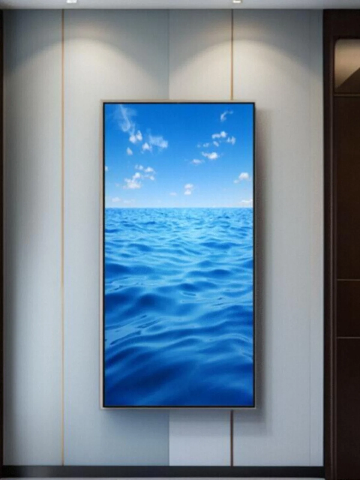 韓国インテリアを再現するための壁掛けアート：海の風景を空間に