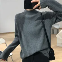 セーター 女性 冬用 ハイネック ゆったり ストライプ 柔らかい カジュアルに適した