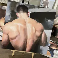 筋肉質の男性の高画質装飾画【寝室用・壁掛けタイプ】