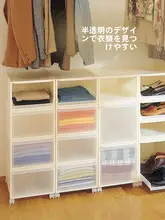 透明プラスチック収納ボックス【衣類収納・引き出し式・クローゼット用】